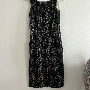 Black and white fitted dress